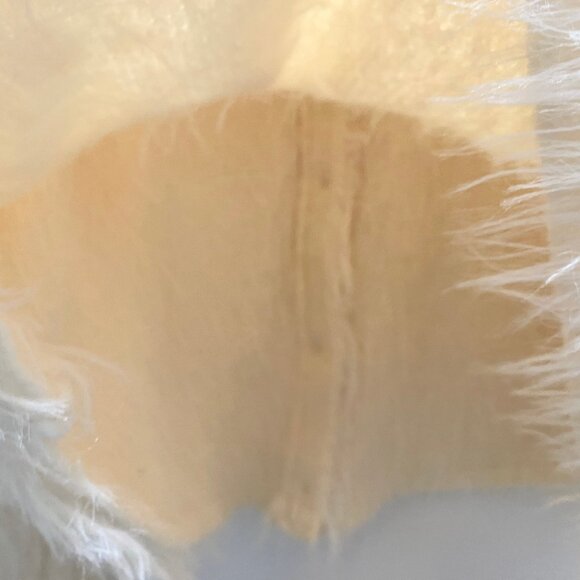 Vintage Fuzzy Artsy Y2K Rococo Preppy Fairy Boho Cropped Cardigan Sweater XL - Picture 7 of 7